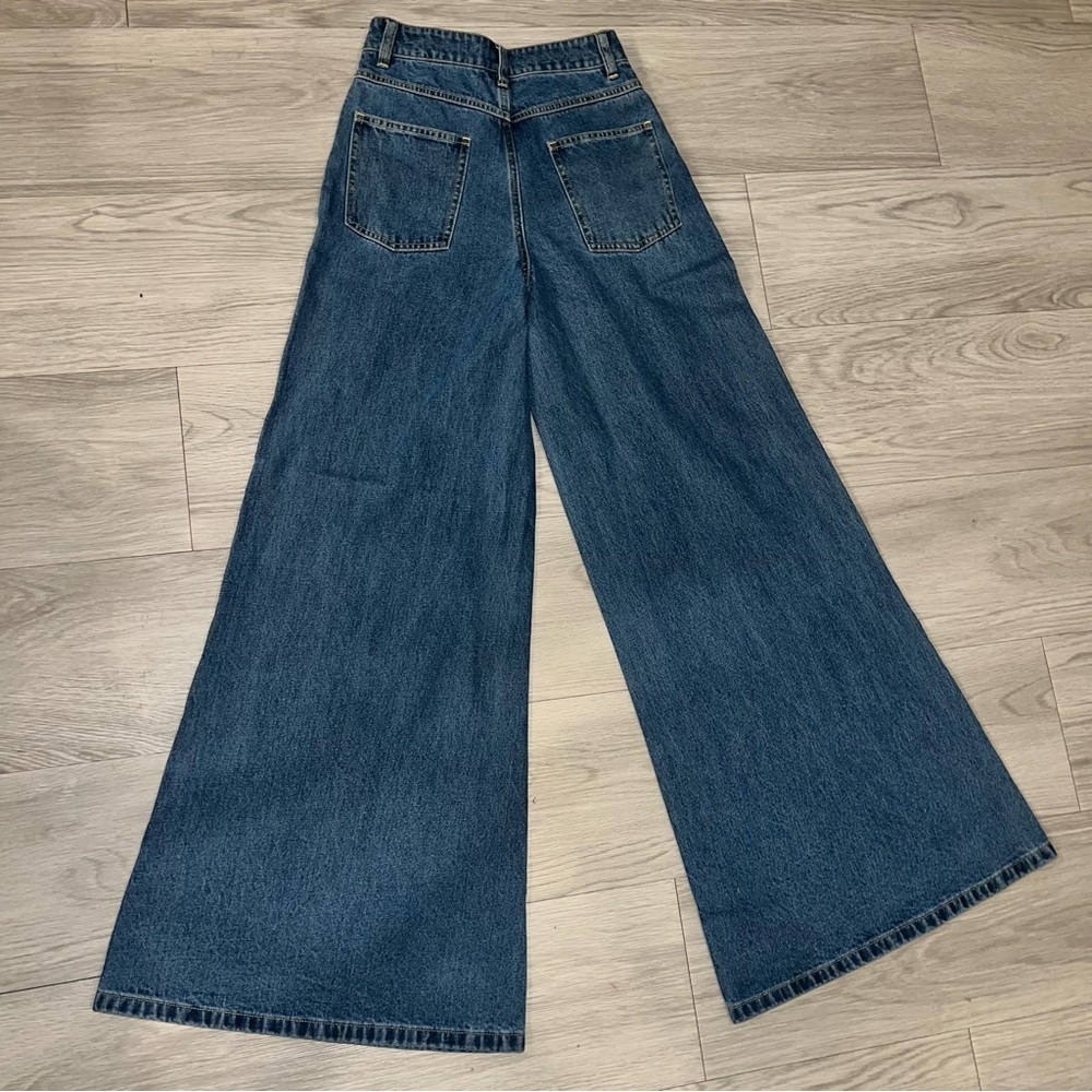 New Ronny Kobo Womens 70’s Flare Jeans Size 24 Indigo - Picture 10 of 10
